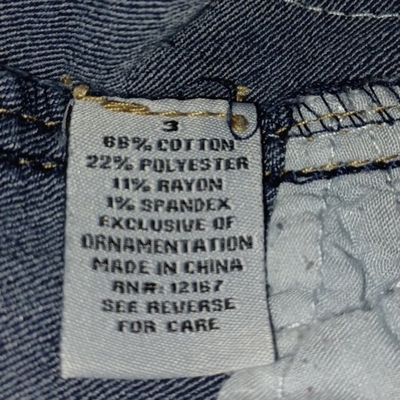 Thread Market Denim Shorty Shorts Crochet Cut-off Juniors Size 3 Festival - Picture 3 of 7